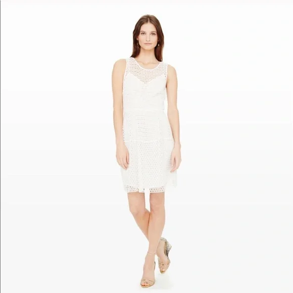 Club Monaco | Dresses | Club Monaco Willough Eyelet White Lined Dress |  Poshmark
